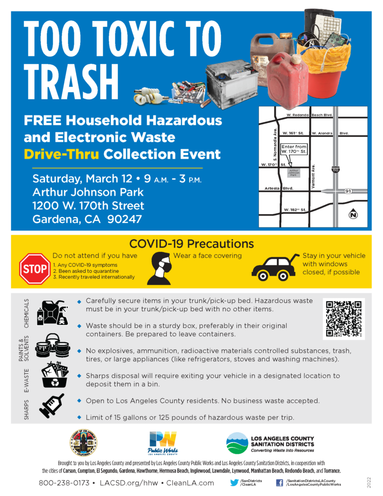 HHW Roundup in Gardena on March 12, 2022 – Waste Resources