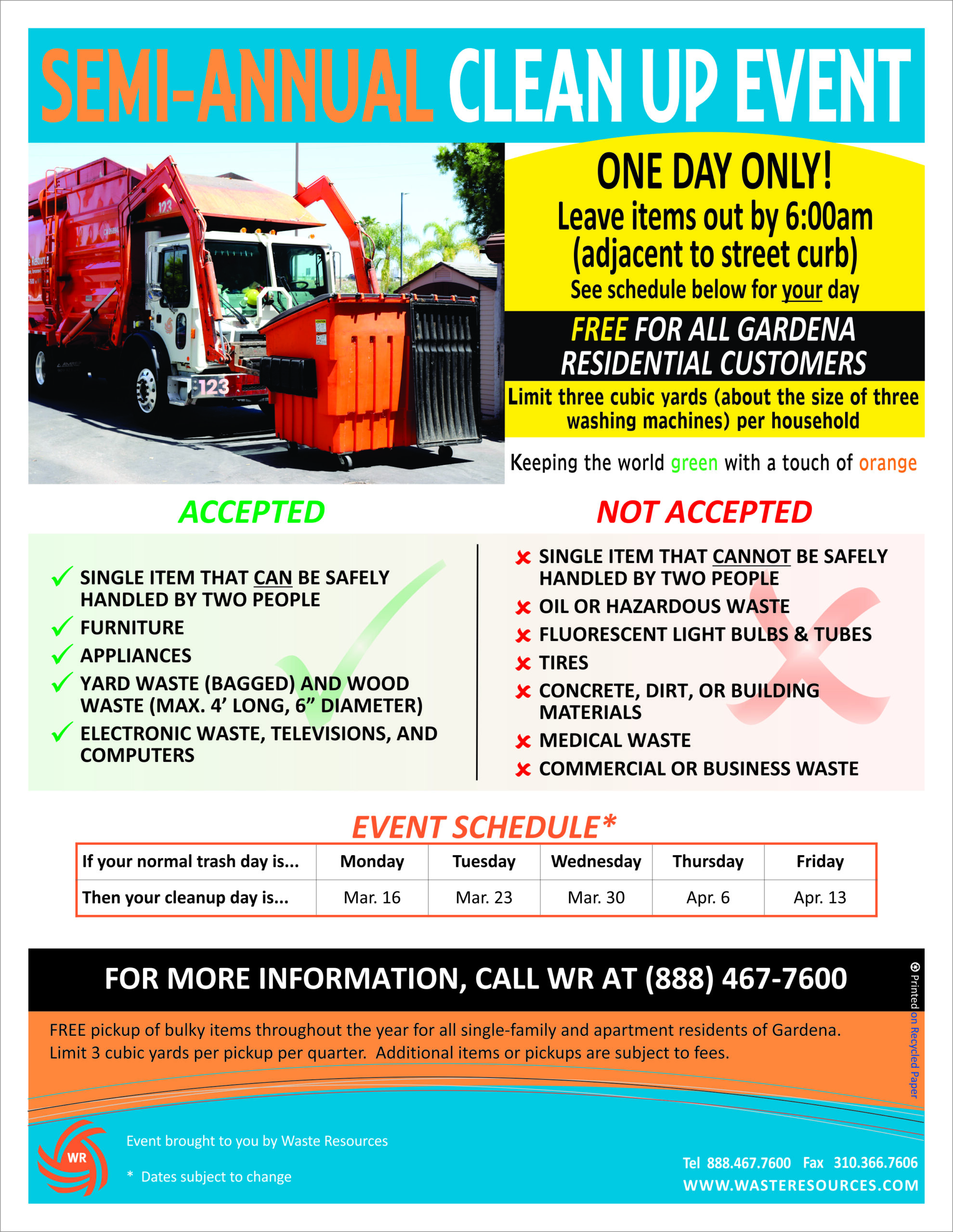 Semi-Annual Cleanup Starts in Gardena on March 16