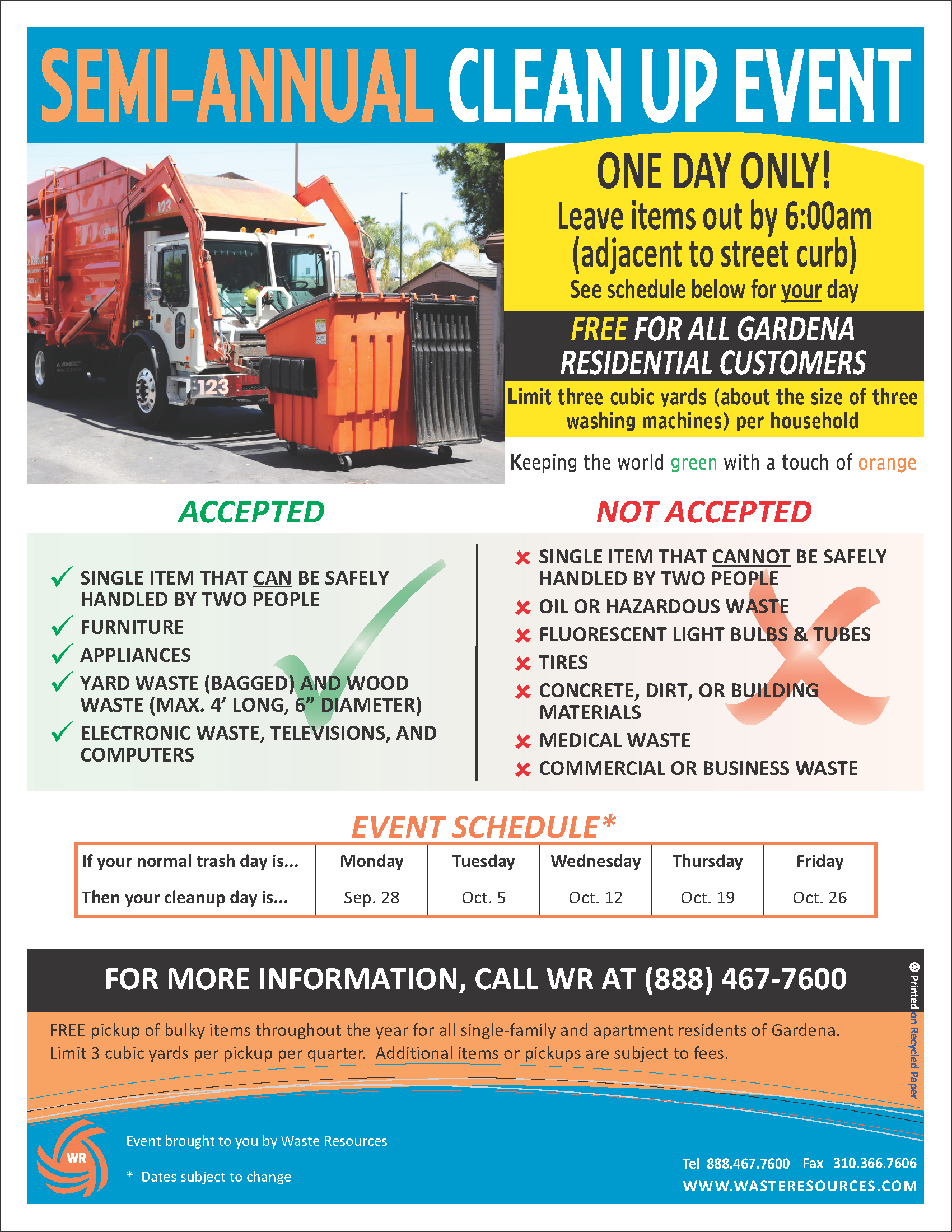 Clean-Up Days & Bulky Items – ACI of San Ramon